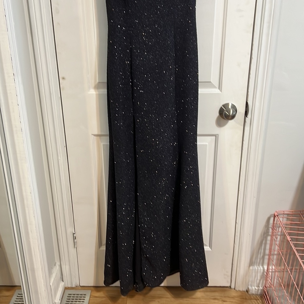 Gorgeous Betsy & Adam Midnight Blue Sparkle Gown *Jessica Rabbit* - Picture 5 of 8
